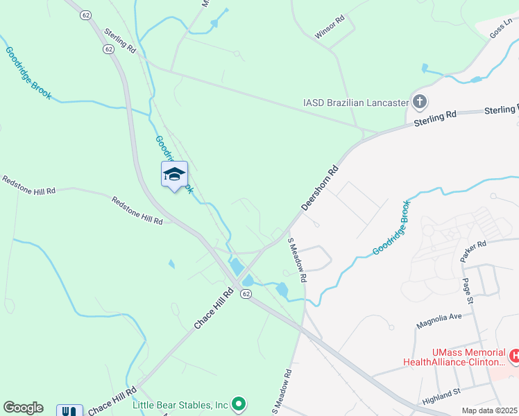 map of restaurants, bars, coffee shops, grocery stores, and more near 2 Cottage Lane in Lancaster
