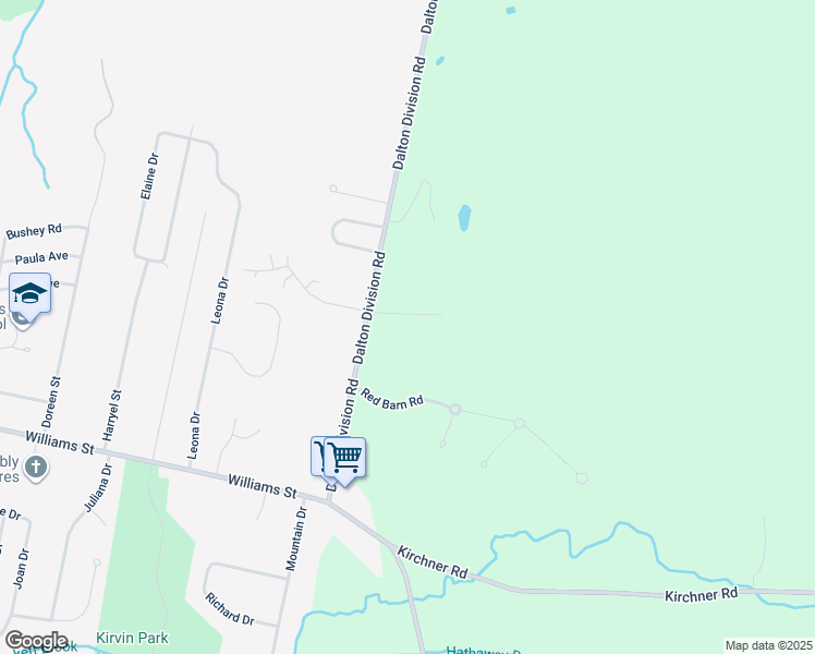 map of restaurants, bars, coffee shops, grocery stores, and more near 639 Dalton Division Rd in Dalton