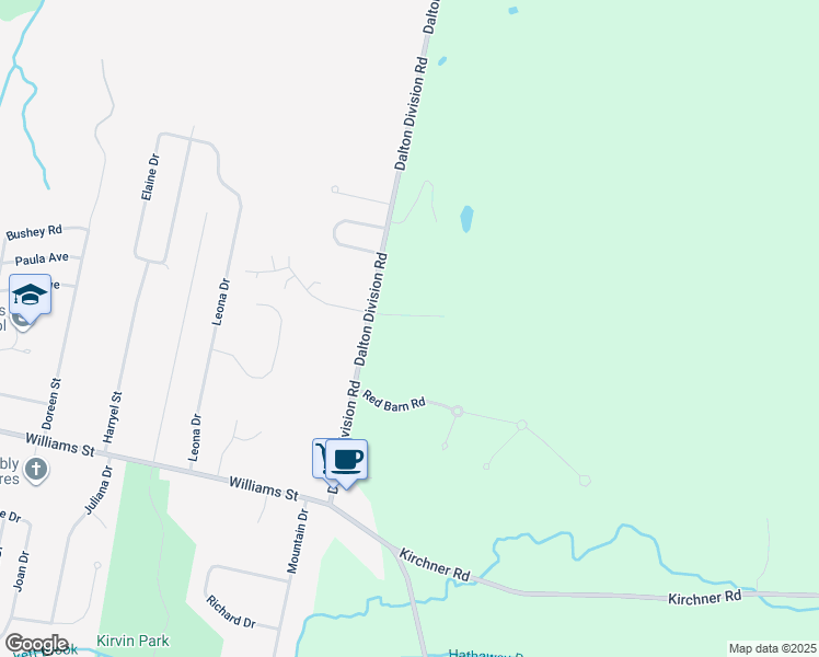 map of restaurants, bars, coffee shops, grocery stores, and more near 639 Dalton Division Rd in Dalton
