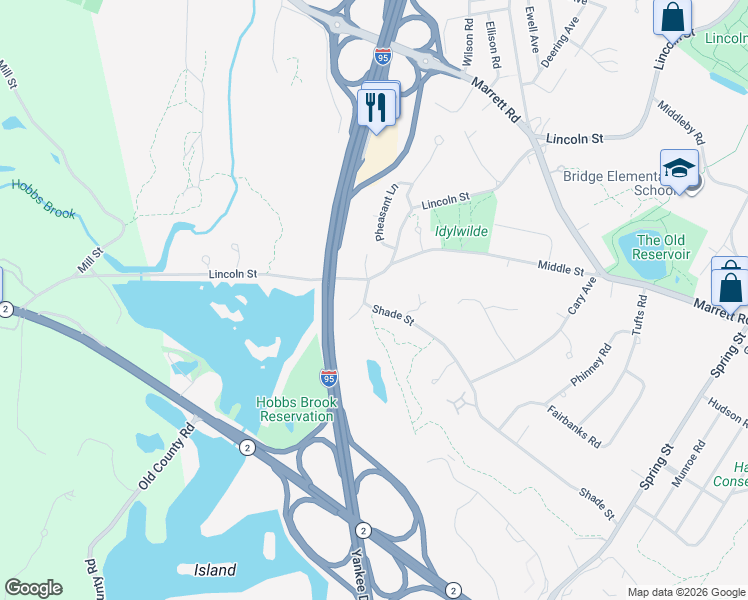 map of restaurants, bars, coffee shops, grocery stores, and more near 159 Shade Street in Lexington