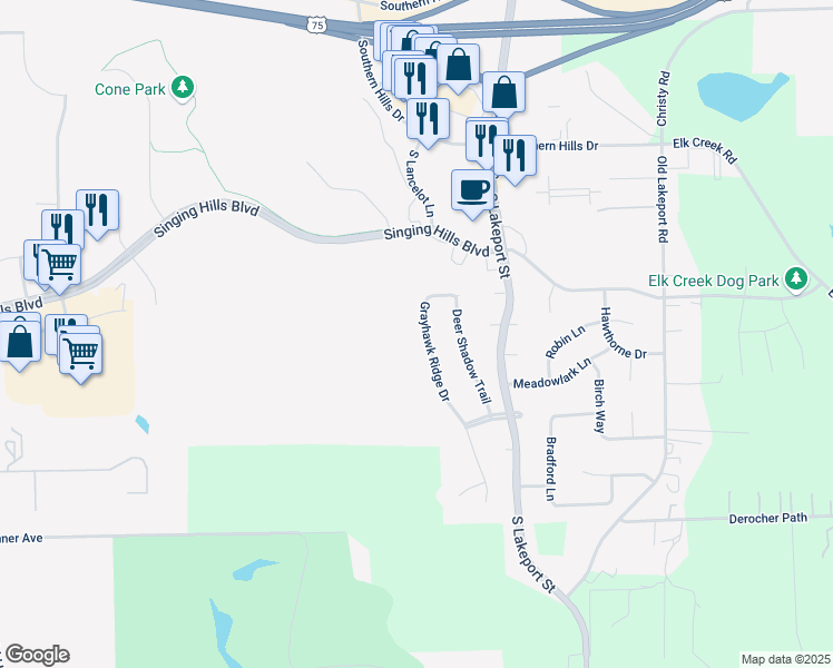 map of restaurants, bars, coffee shops, grocery stores, and more near 4698-4700 Grayhawk Ridge Dr in Sioux City
