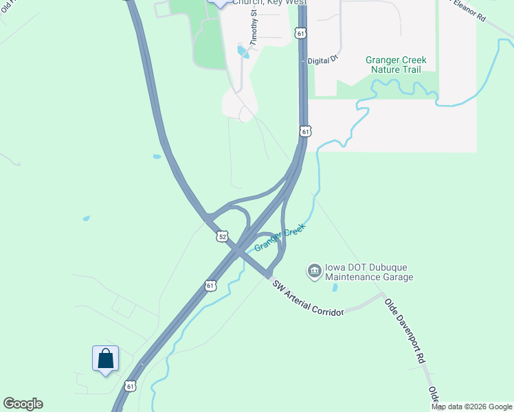 map of restaurants, bars, coffee shops, grocery stores, and more near 9889 U.S. 61 in Dubuque