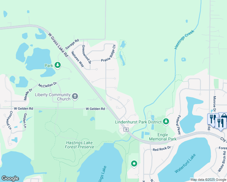 map of restaurants, bars, coffee shops, grocery stores, and more near 722 Summit Court in Lindenhurst