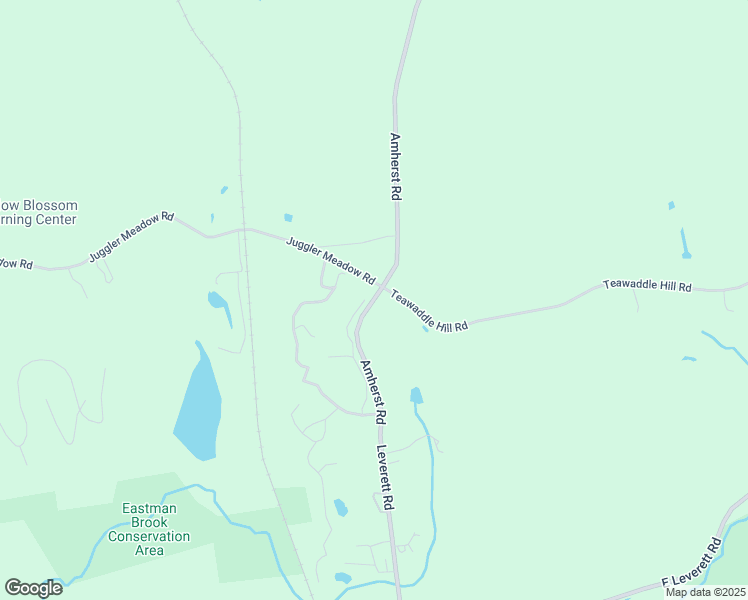 map of restaurants, bars, coffee shops, grocery stores, and more near 32 Amherst Road in Leverett