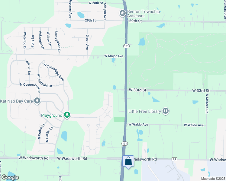 map of restaurants, bars, coffee shops, grocery stores, and more near 39334 North Green Bay Road in Beach Park