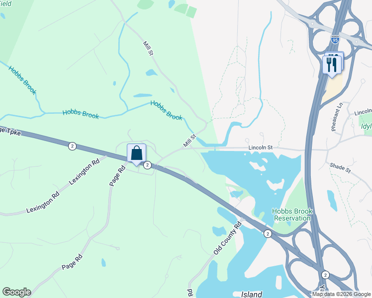 map of restaurants, bars, coffee shops, grocery stores, and more near 165 Lexington Road in Lincoln