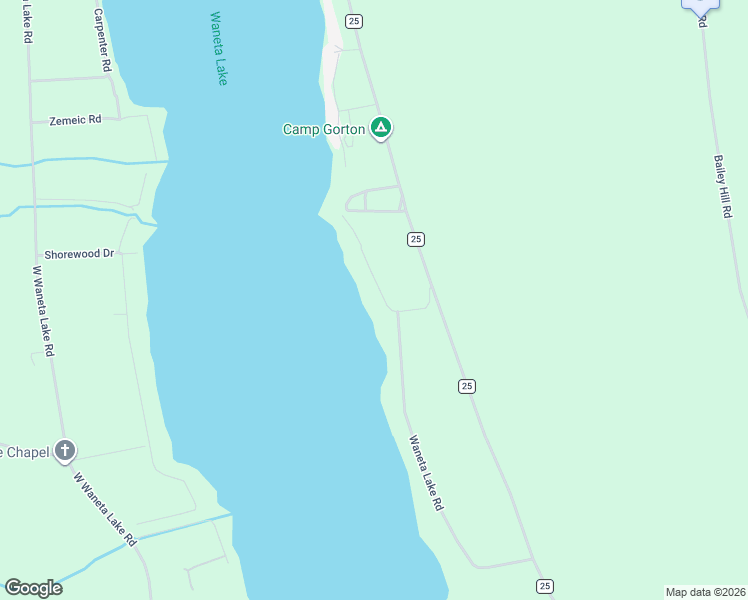 map of restaurants, bars, coffee shops, grocery stores, and more near 4195 E Waneta Lake Rd in Dundee