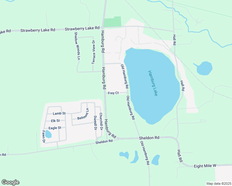 map of restaurants, bars, coffee shops, grocery stores, and more near 11456 Old Hamburg Road in Whitmore Lake