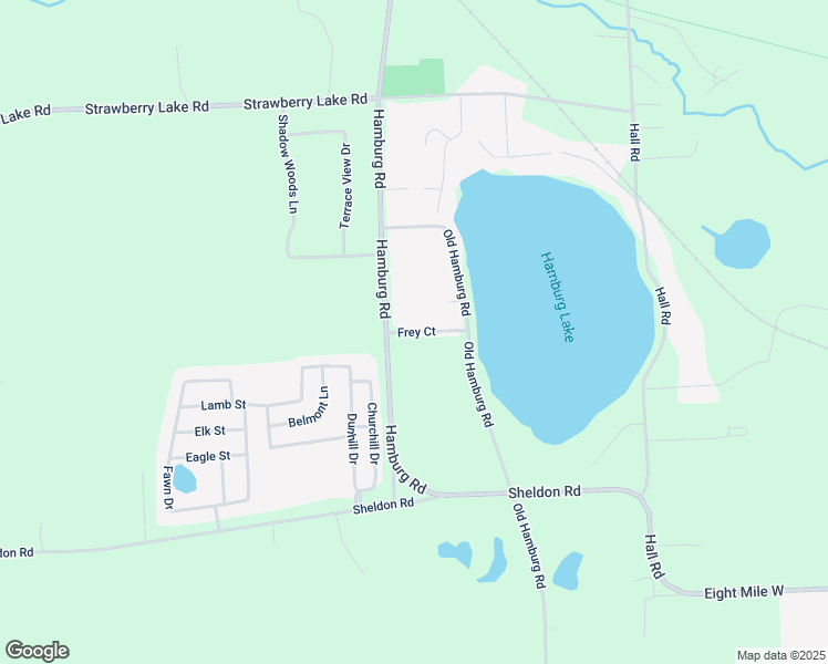 map of restaurants, bars, coffee shops, grocery stores, and more near 11417 Hamburg Road in Hamburg