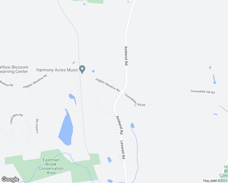 map of restaurants, bars, coffee shops, grocery stores, and more near 32-34 Amherst Road in Leverett