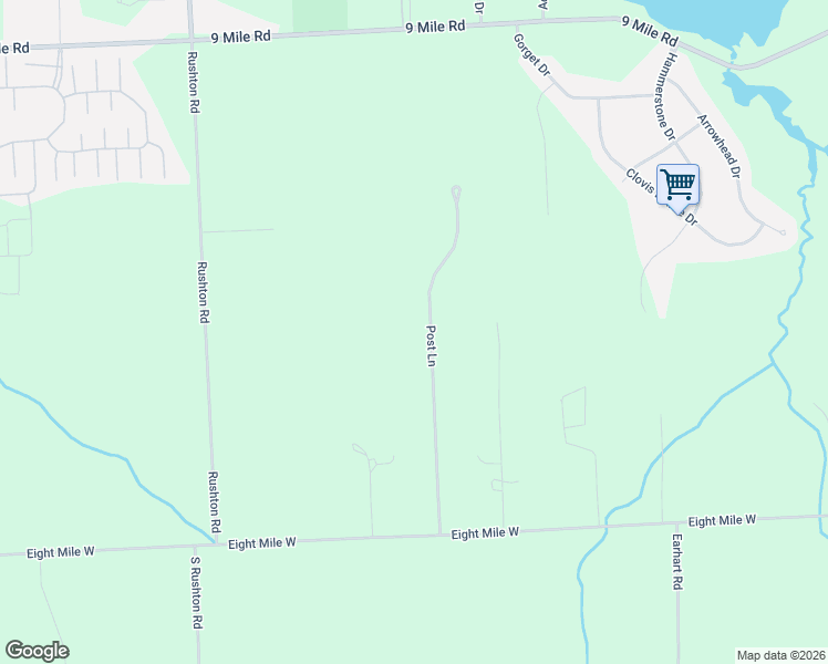 map of restaurants, bars, coffee shops, grocery stores, and more near 11580 Post Lane in South Lyon