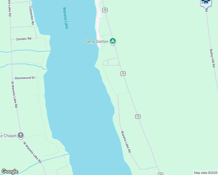 map of restaurants, bars, coffee shops, grocery stores, and more near 4195 E Waneta Lake Rd in Dundee