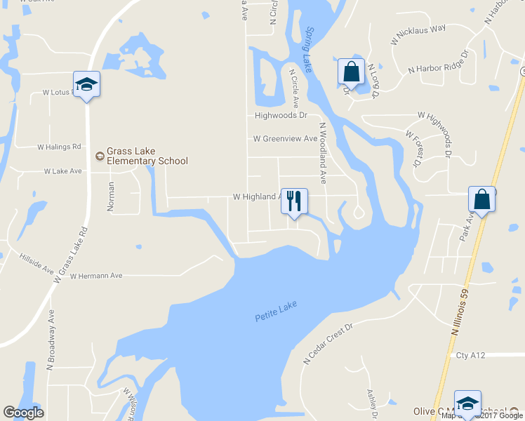 map of restaurants, bars, coffee shops, grocery stores, and more near 39452 North Oak Avenue in Antioch