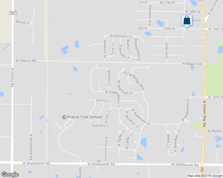 map of restaurants, bars, coffee shops, grocery stores, and more near 39607 Warren Lane in Beach Park