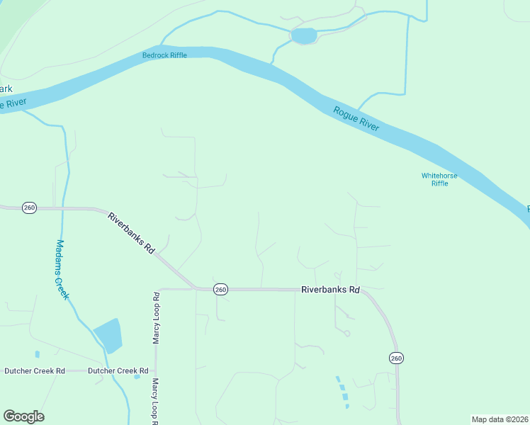 map of restaurants, bars, coffee shops, grocery stores, and more near 3217 Riverbanks Road in Grants Pass