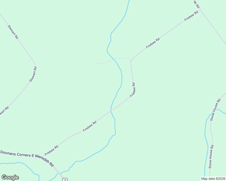 map of restaurants, bars, coffee shops, grocery stores, and more near 677 Frisbee Road in East Meredith