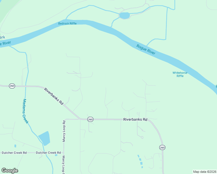 map of restaurants, bars, coffee shops, grocery stores, and more near 3217 Riverbanks Road in Grants Pass