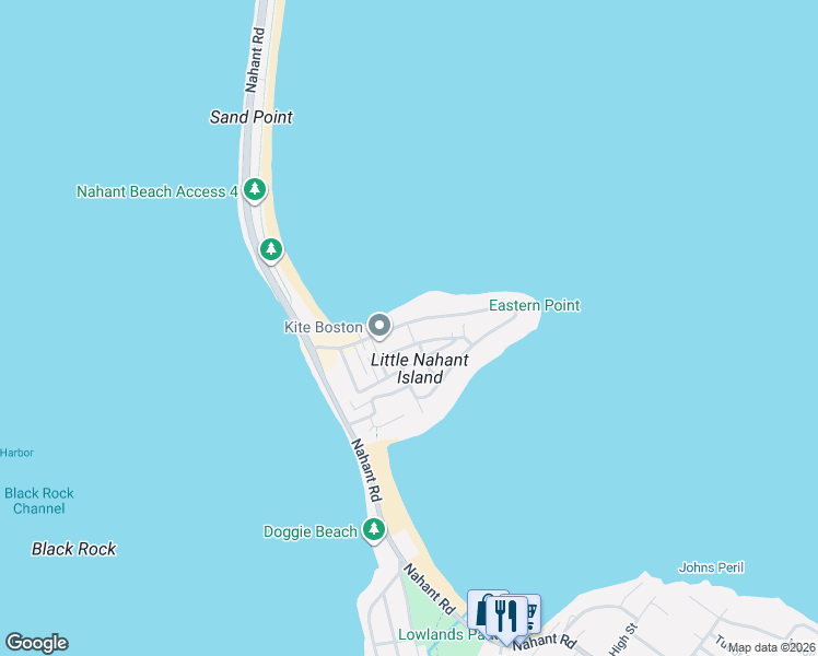 map of restaurants, bars, coffee shops, grocery stores, and more near in Nahant