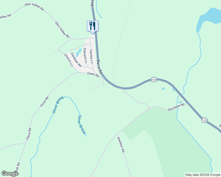 map of restaurants, bars, coffee shops, grocery stores, and more near 1793 West Street in Barre