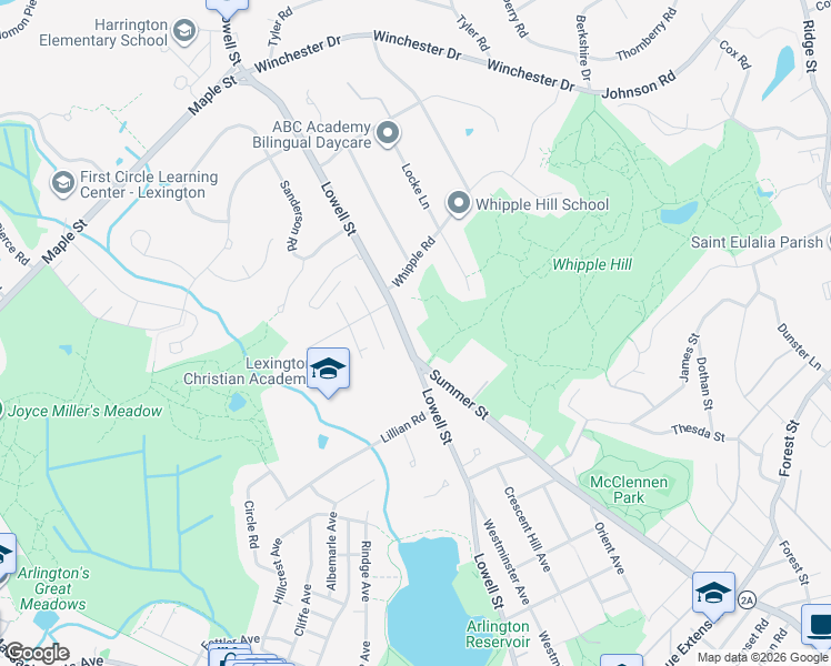 map of restaurants, bars, coffee shops, grocery stores, and more near 111 Summer Street in Lexington