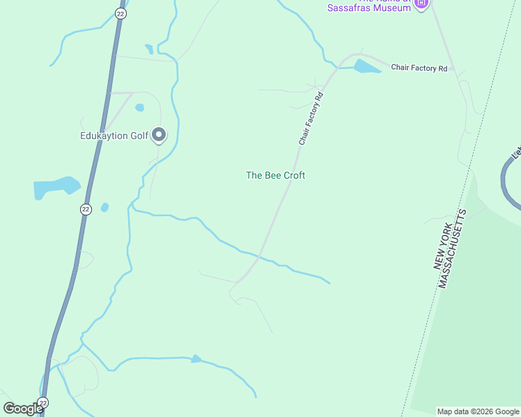 map of restaurants, bars, coffee shops, grocery stores, and more near 164 Chair Factory Road in New Lebanon