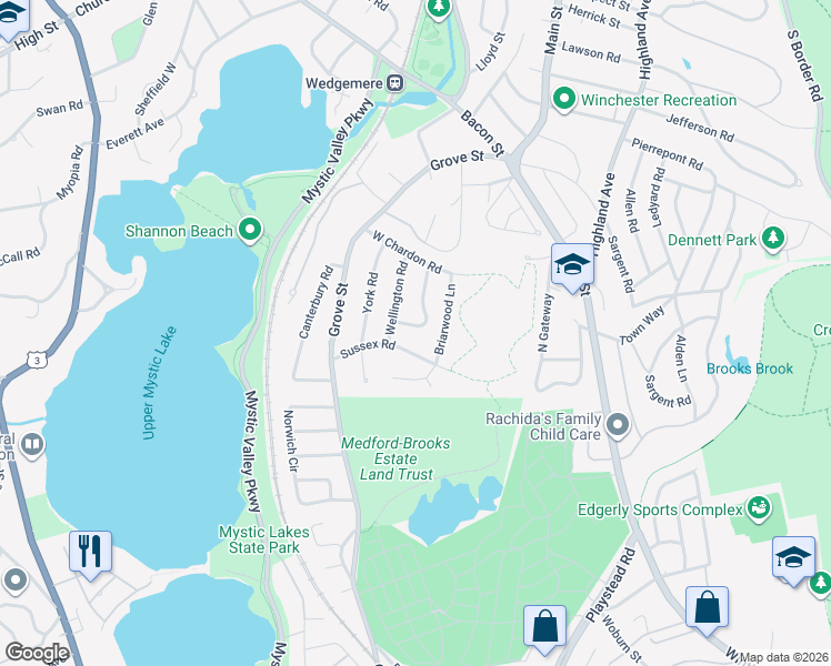 map of restaurants, bars, coffee shops, grocery stores, and more near 10 Wickham Road in Winchester