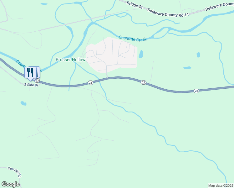 map of restaurants, bars, coffee shops, grocery stores, and more near 399 Hansen Road in Oneonta