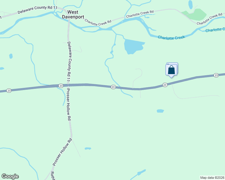 map of restaurants, bars, coffee shops, grocery stores, and more near 9236 New York 23 in Oneonta