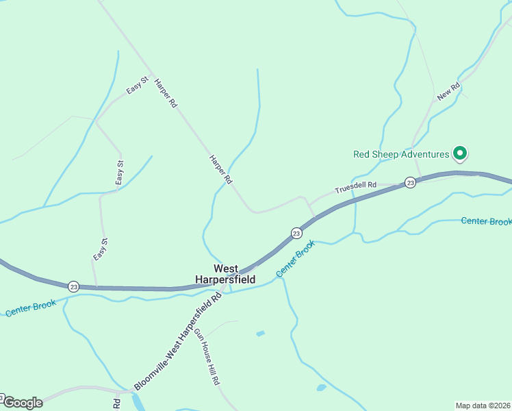 map of restaurants, bars, coffee shops, grocery stores, and more near 252 Harper Road in Harpersfield