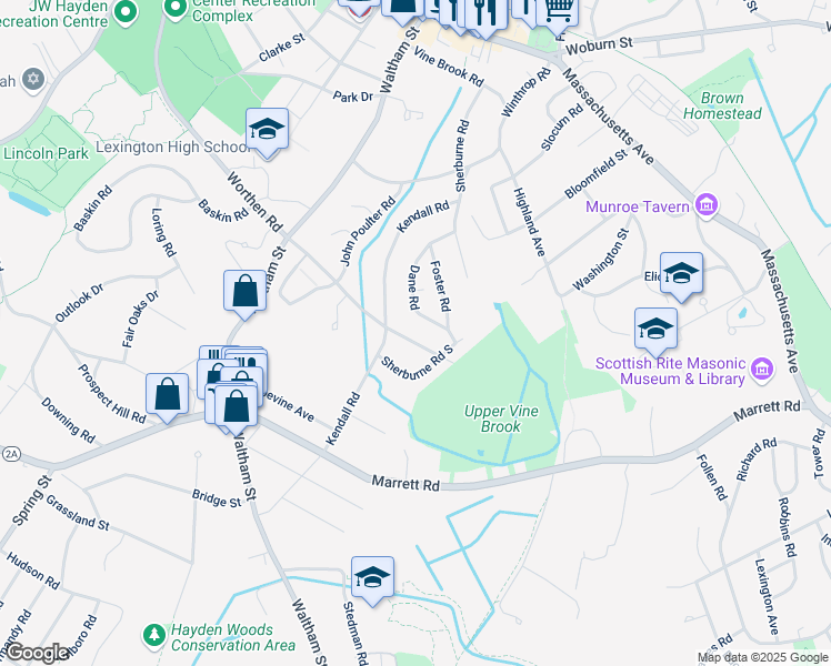 map of restaurants, bars, coffee shops, grocery stores, and more near 138 Worthen Road in Lexington