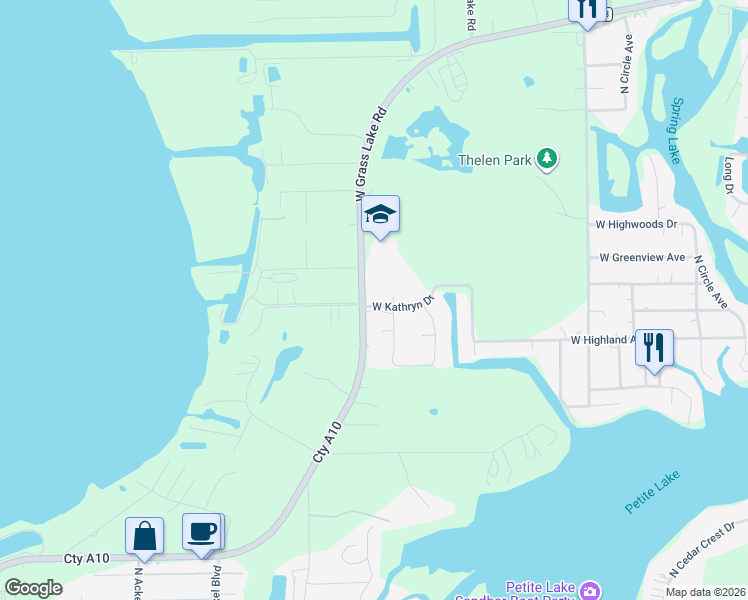 map of restaurants, bars, coffee shops, grocery stores, and more near 26369 Cty A10 in Antioch