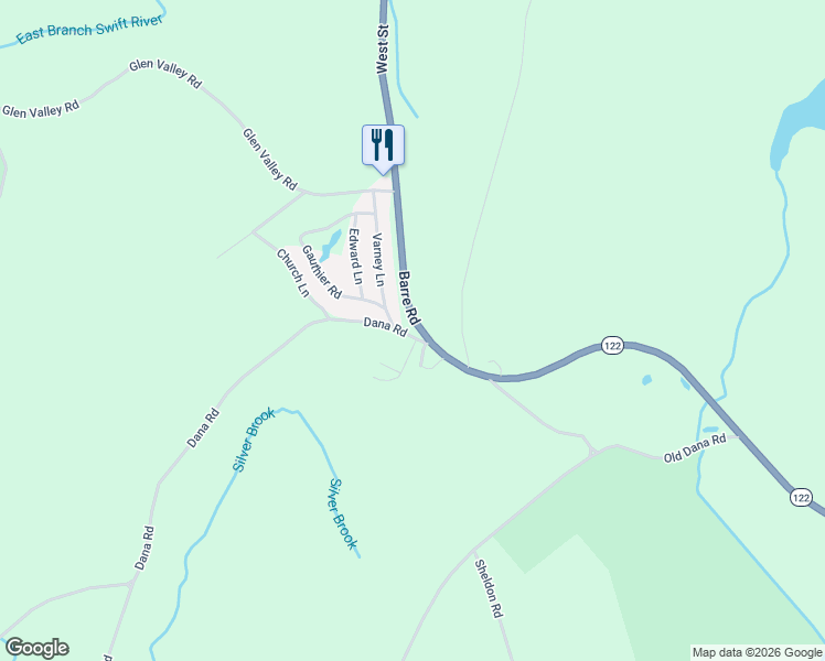 map of restaurants, bars, coffee shops, grocery stores, and more near 1793 West Street in Barre