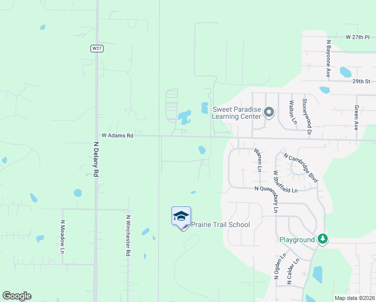map of restaurants, bars, coffee shops, grocery stores, and more near 13551 West Adams Road in Wadsworth