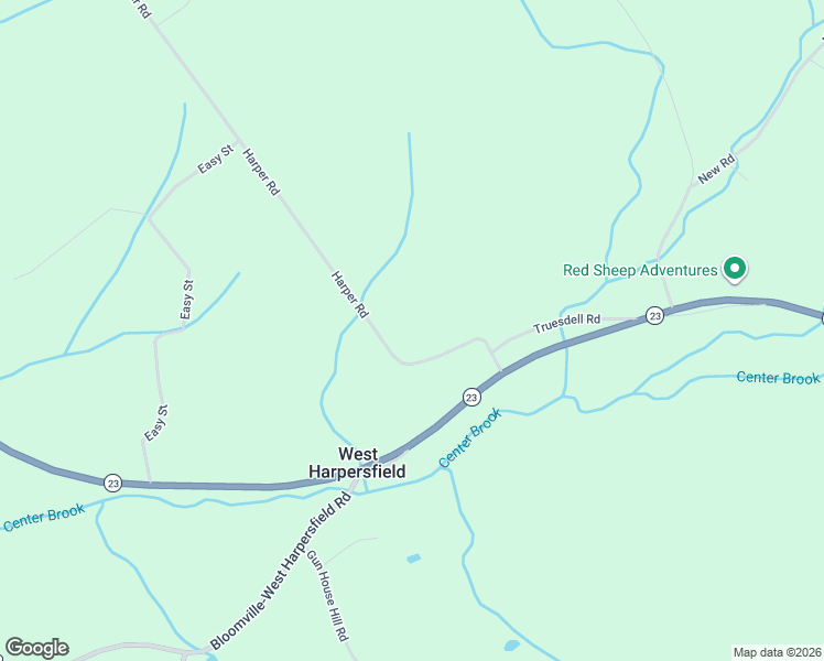 map of restaurants, bars, coffee shops, grocery stores, and more near 252 Harper Rd in Harpersfield