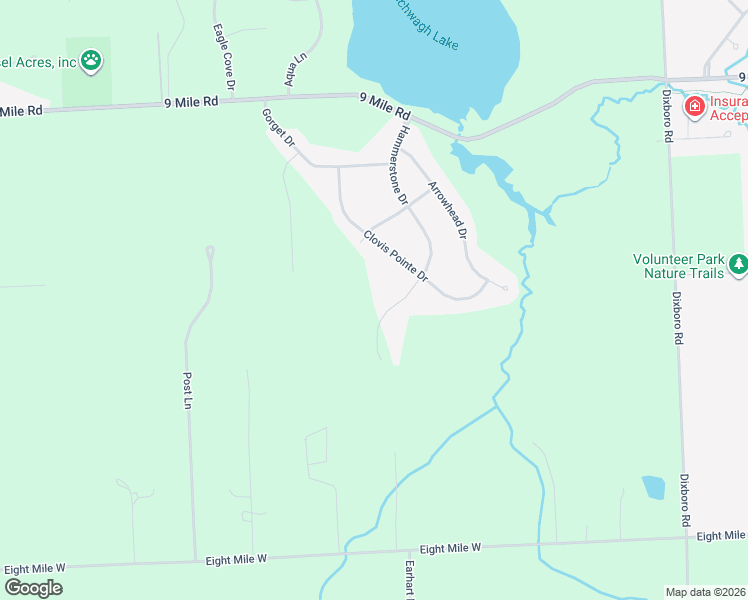 map of restaurants, bars, coffee shops, grocery stores, and more near 11515 Hammerstone Drive in South Lyon