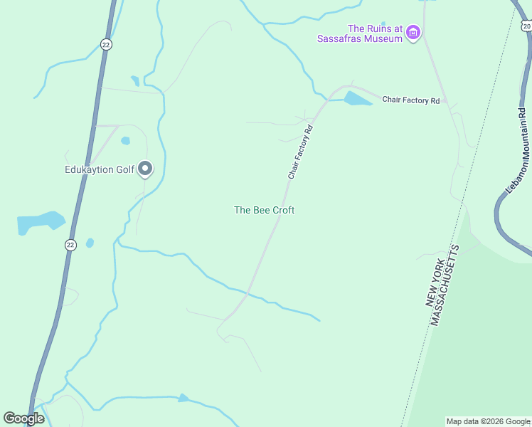 map of restaurants, bars, coffee shops, grocery stores, and more near 164 Chair Factory Road in New Lebanon