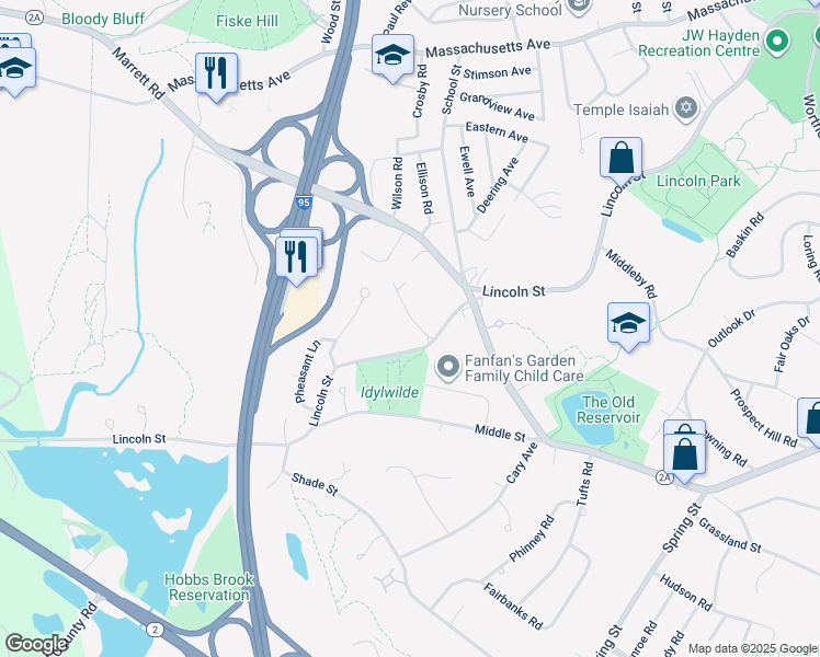 map of restaurants, bars, coffee shops, grocery stores, and more near 4 Barrymeade Drive in Lexington