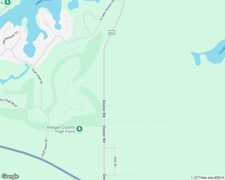 map of restaurants, bars, coffee shops, grocery stores, and more near 14707 Doster Road in Plainwell