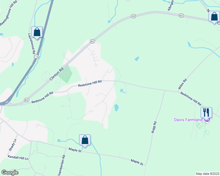 map of restaurants, bars, coffee shops, grocery stores, and more near 70 Redstone Place in Sterling