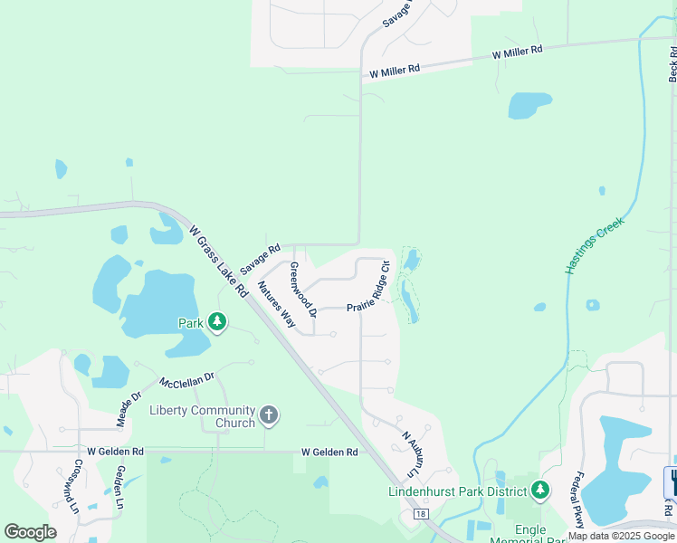 map of restaurants, bars, coffee shops, grocery stores, and more near 1792 Prairie Ridge Circle in Lindenhurst