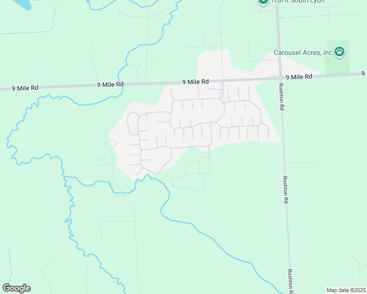 map of restaurants, bars, coffee shops, grocery stores, and more near 11378 Stoneridge Circle in South Lyon