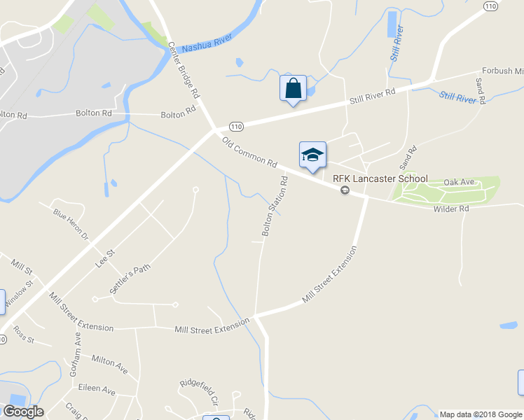 map of restaurants, bars, coffee shops, grocery stores, and more near 290 Old Lancaster Road in Lancaster