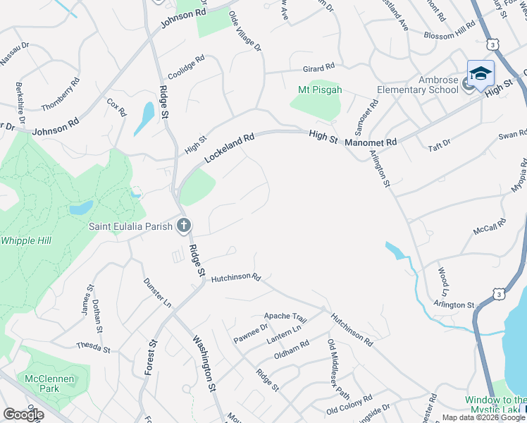 map of restaurants, bars, coffee shops, grocery stores, and more near 21 Mayflower Road in Winchester