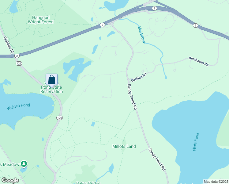 map of restaurants, bars, coffee shops, grocery stores, and more near 8 Deer Run Road in Lincoln
