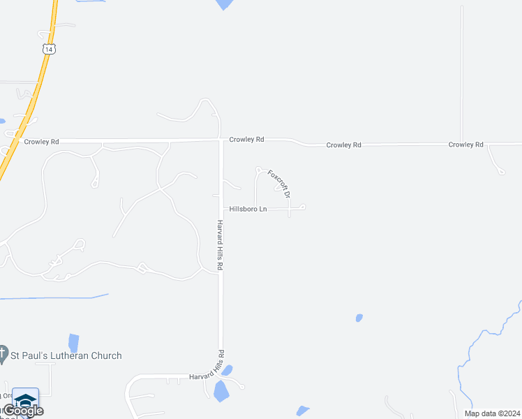 map of restaurants, bars, coffee shops, grocery stores, and more near Hillsboro Lane in Harvard