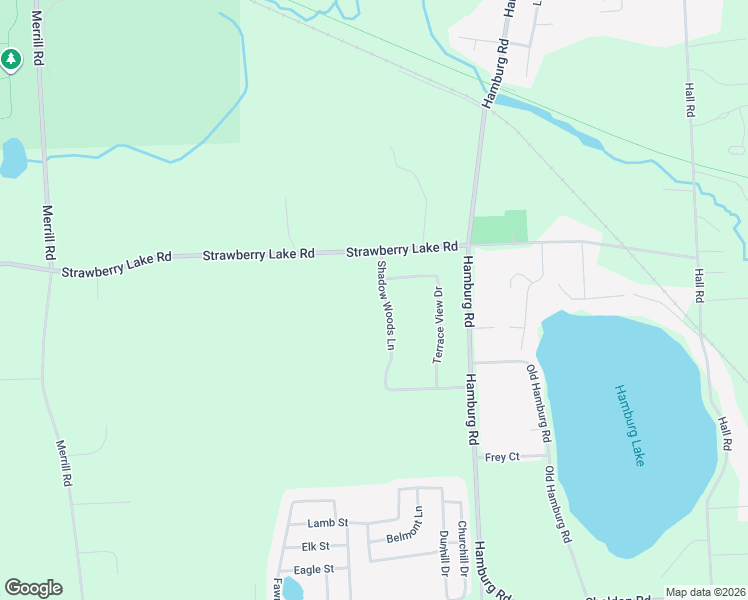 map of restaurants, bars, coffee shops, grocery stores, and more near 11046 Shadow Woods Lane in Whitmore Lake