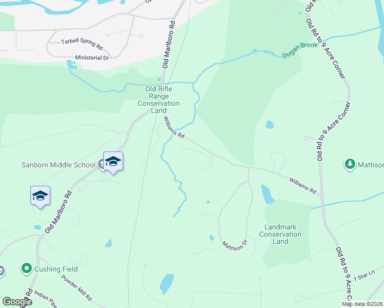 map of restaurants, bars, coffee shops, grocery stores, and more near 124 Williams Road in Concord