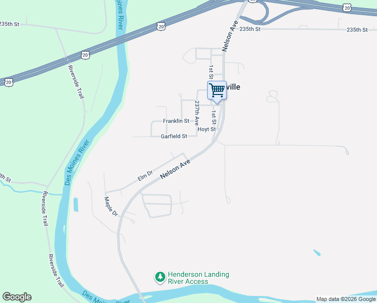 map of restaurants, bars, coffee shops, grocery stores, and more near 2412 Elm Drive in Fort Dodge