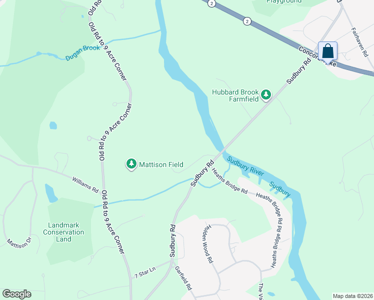 map of restaurants, bars, coffee shops, grocery stores, and more near 846 Sudbury Road in Concord