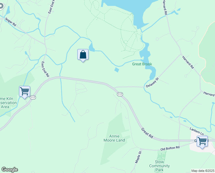 map of restaurants, bars, coffee shops, grocery stores, and more near 8 Main Street in Bolton